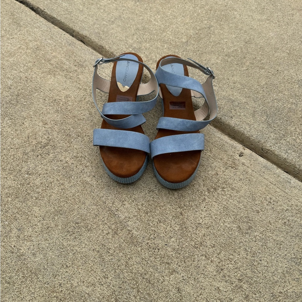 Andiamo Light Blue Strappy Sandals